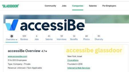 accessiBe Glassdoor profile
